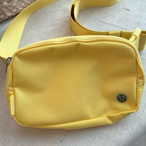 Never used yellow lululemon belt bag